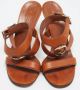 Gucci Vintage Pre-owned Leather sandals Brown Dames - Thumbnail 3