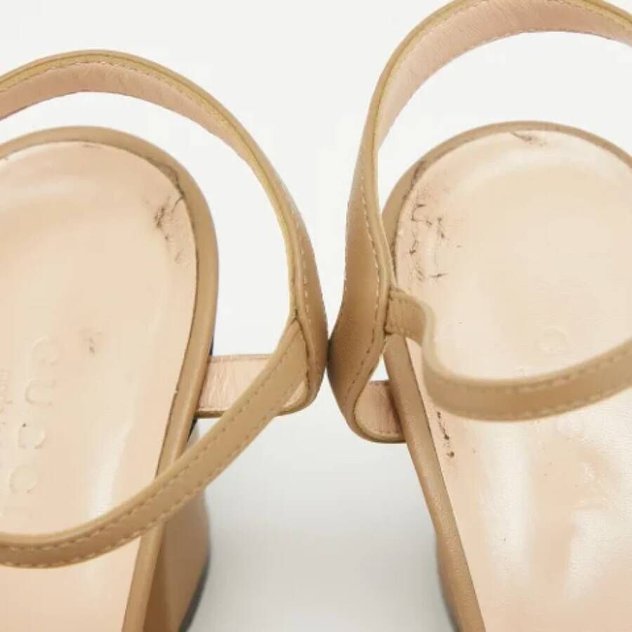 Gucci Vintage Pre-owned Leather sandals Brown Dames