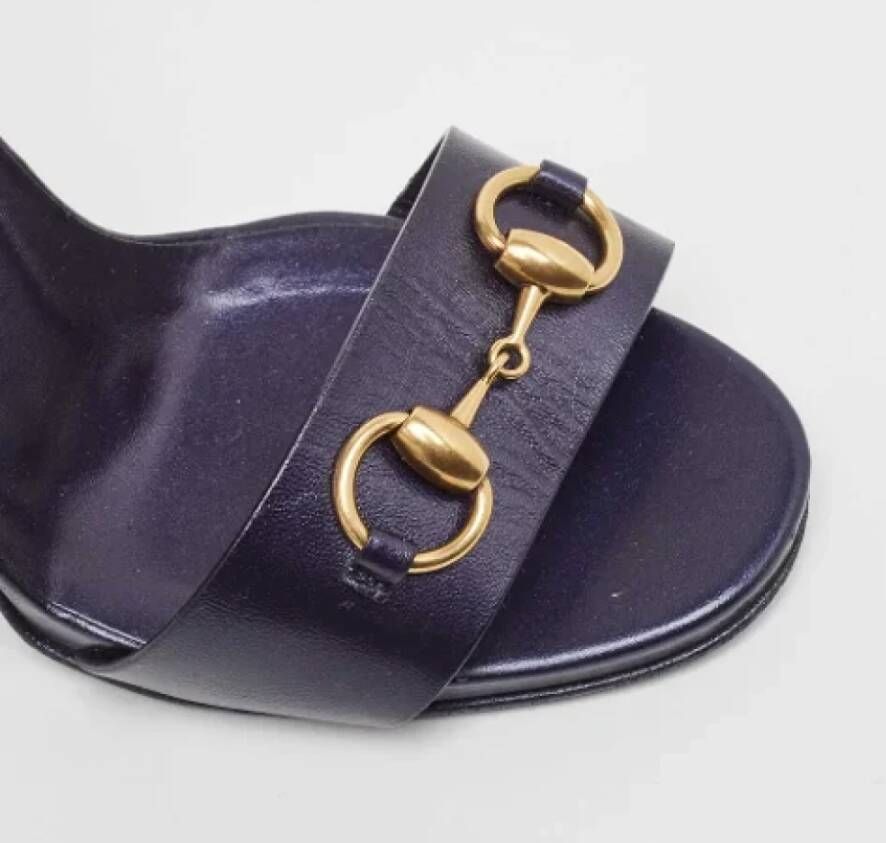 Gucci Vintage Pre-owned Leather sandals Gray Dames