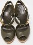 Gucci Vintage Pre-owned Leather sandals Green Dames - Thumbnail 3