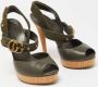 Gucci Vintage Pre-owned Leather sandals Green Dames - Thumbnail 4