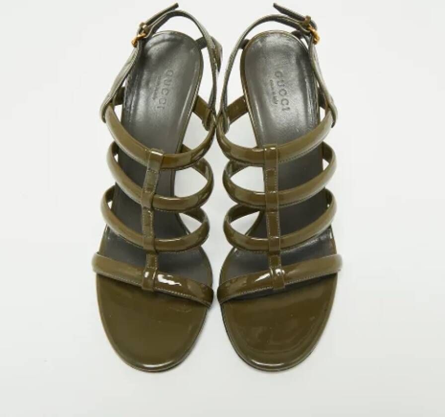 Gucci Vintage Pre-owned Leather sandals Green Dames