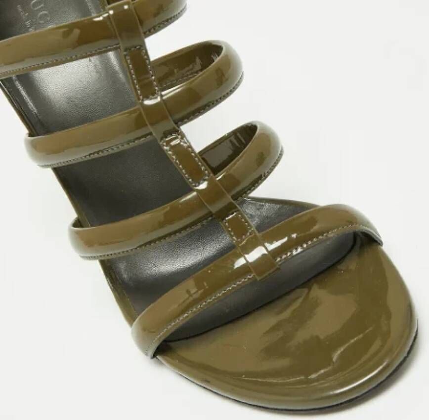 Gucci Vintage Pre-owned Leather sandals Green Dames