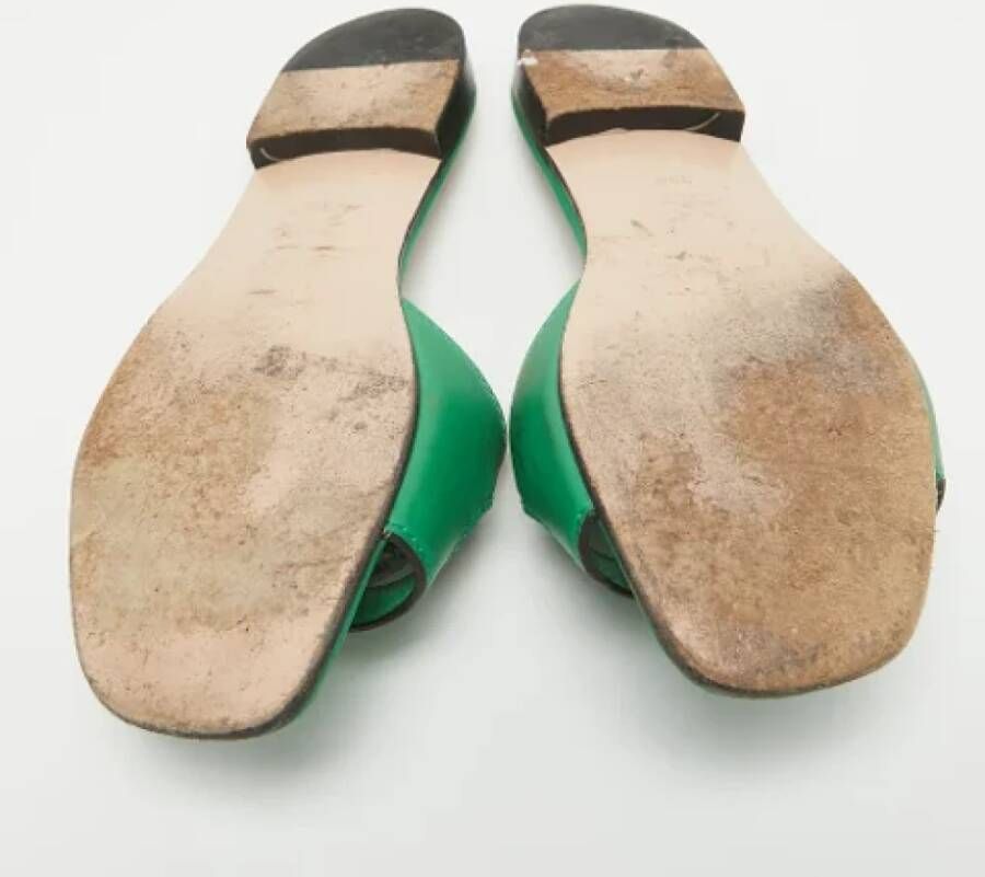 Gucci Vintage Pre-owned Leather sandals Green Dames