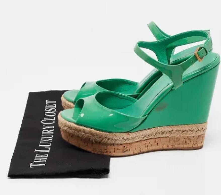 Gucci Vintage Pre-owned Leather sandals Green Dames