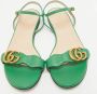 Gucci Vintage Pre-owned Leather sandals Green Dames - Thumbnail 3