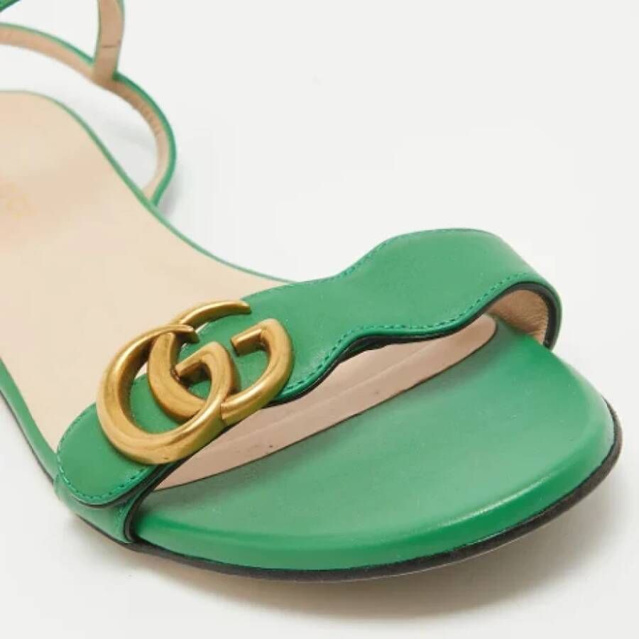 Gucci Vintage Pre-owned Leather sandals Green Dames