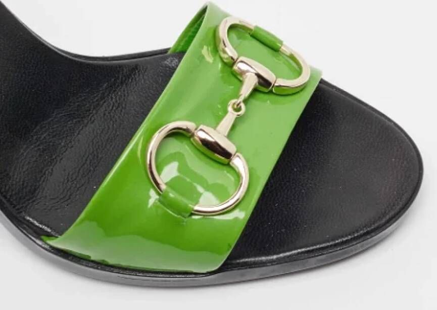 Gucci Vintage Pre-owned Leather sandals Green Dames