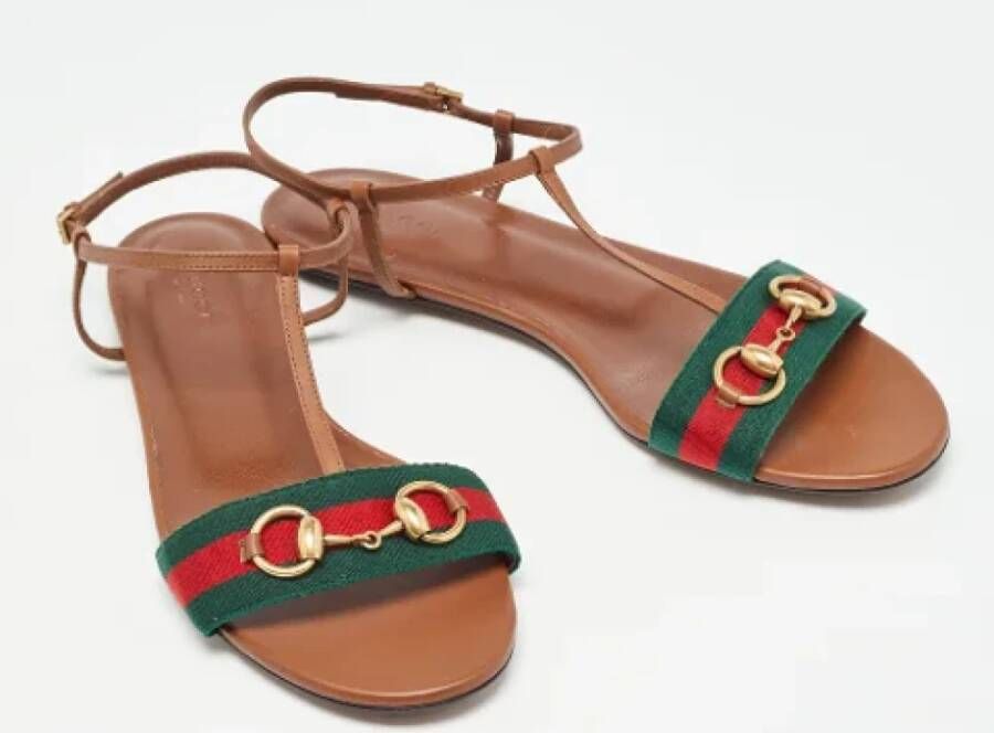 Gucci Vintage Pre-owned Leather sandals Multicolor Dames