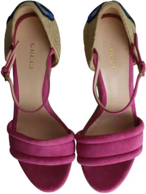 Gucci Vintage Pre-owned Leather sandals Pink Dames