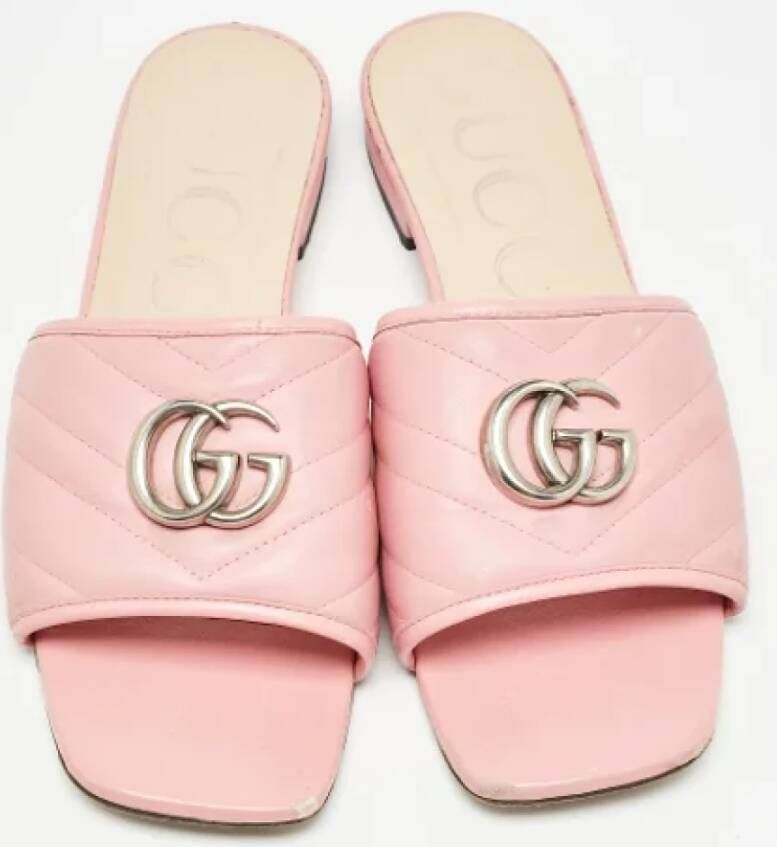 Gucci Vintage Pre-owned Leather sandals Pink Dames