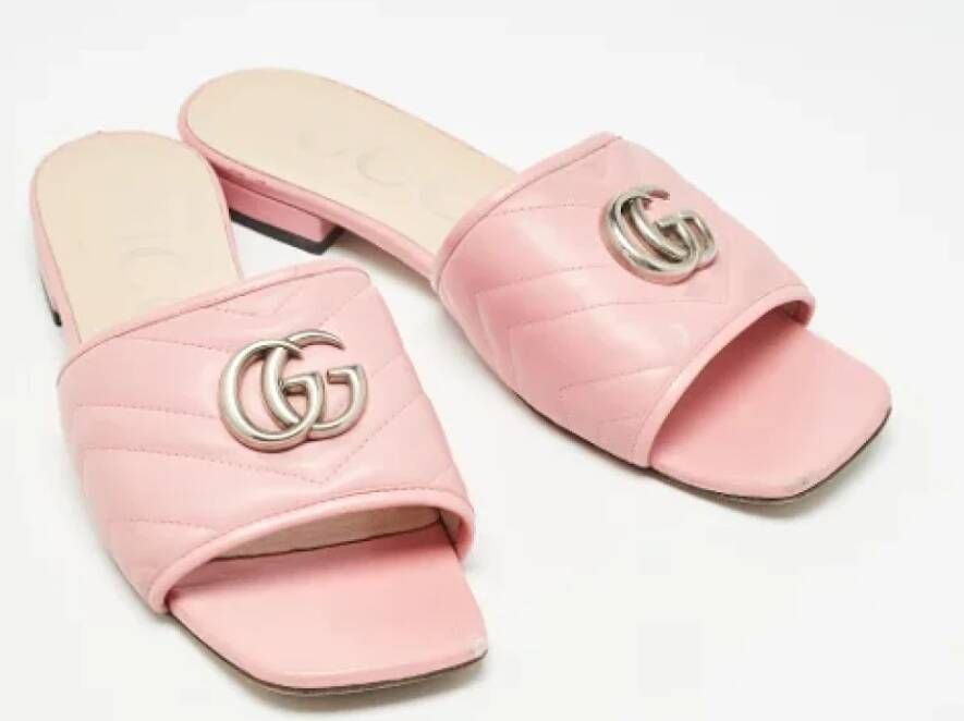 Gucci Vintage Pre-owned Leather sandals Pink Dames