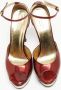 Gucci Vintage Pre-owned Leather sandals Red Dames - Thumbnail 3