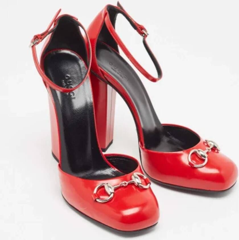 Gucci Vintage Pre-owned Leather sandals Red Dames