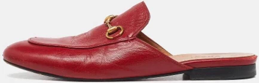 Gucci Vintage Pre-owned Leather sandals Red Dames