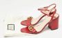 Gucci Vintage Pre-owned Leather sandals Red Dames - Thumbnail 9