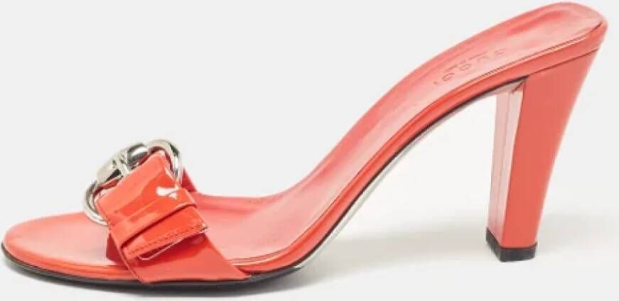 Gucci Vintage Pre-owned Leather sandals Red Dames