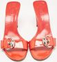 Gucci Vintage Pre-owned Leather sandals Red Dames - Thumbnail 3