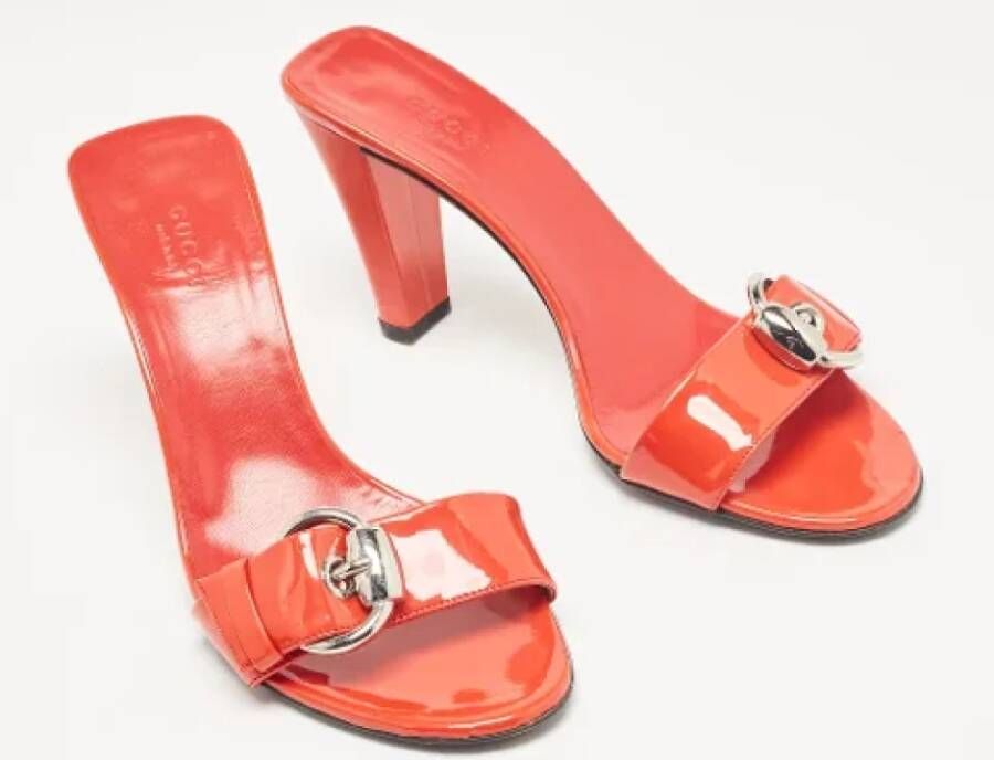 Gucci Vintage Pre-owned Leather sandals Red Dames