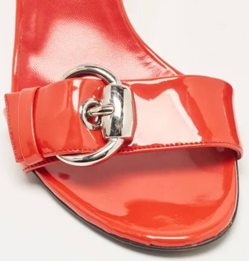 Gucci Vintage Pre-owned Leather sandals Red Dames