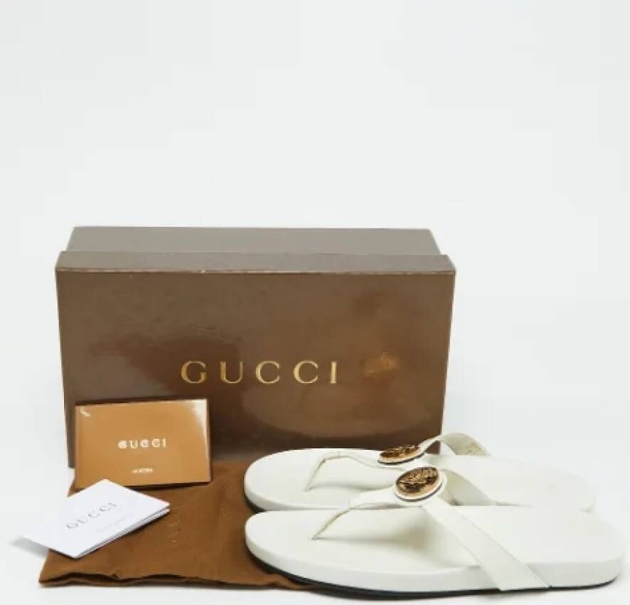 Gucci Vintage Pre-owned Leather sandals White Dames