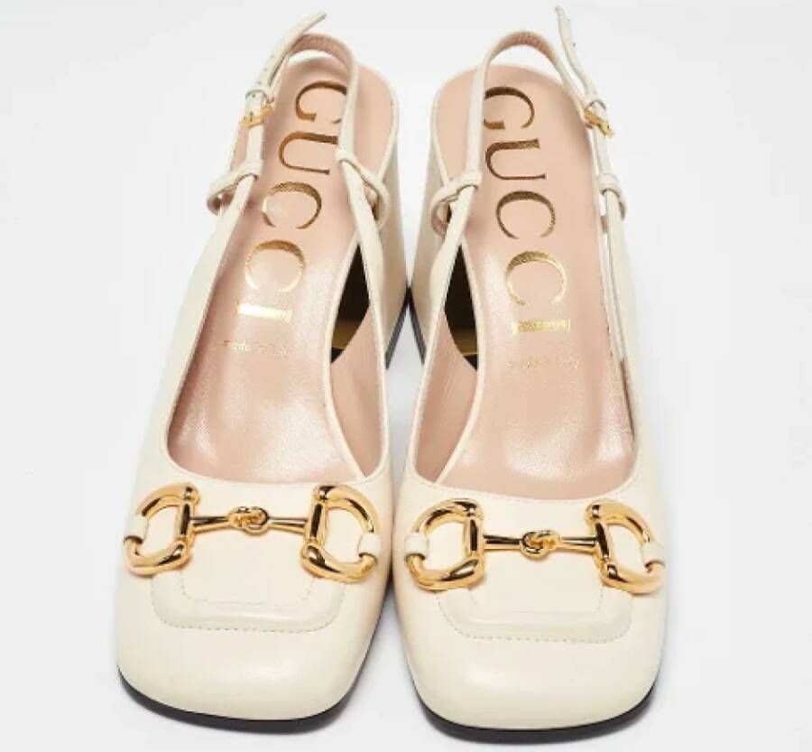 Gucci Vintage Pre-owned Leather sandals White Dames