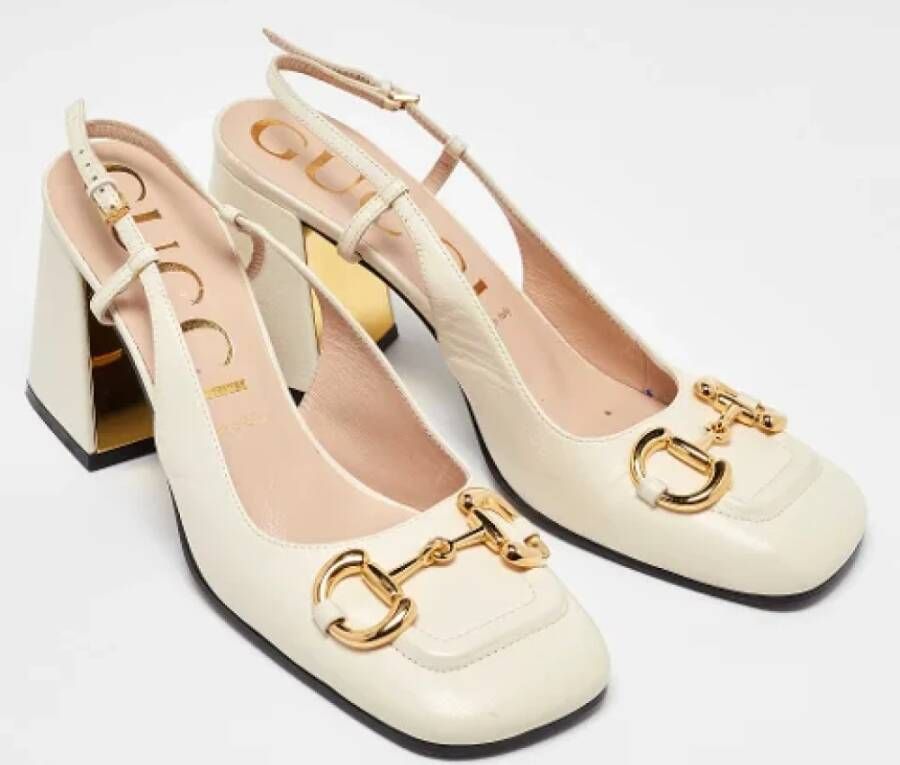 Gucci Vintage Pre-owned Leather sandals White Dames