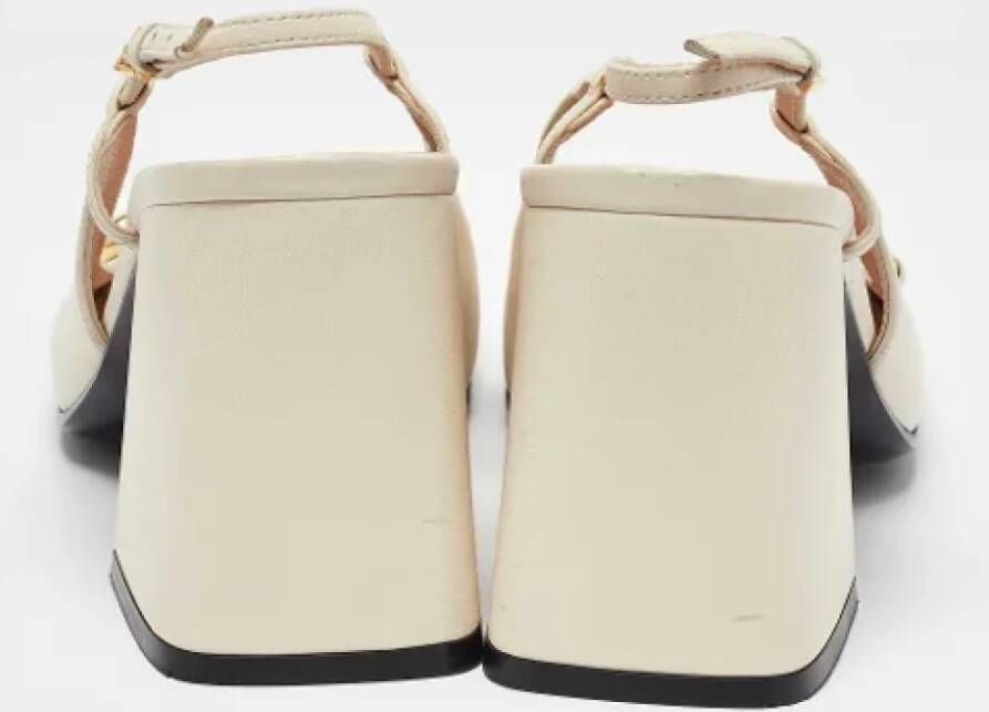 Gucci Vintage Pre-owned Leather sandals White Dames