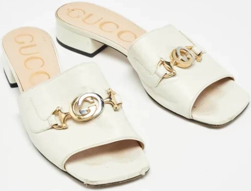 Gucci Vintage Pre-owned Leather sandals White Dames