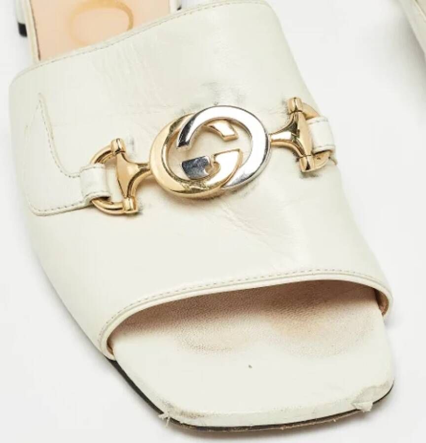 Gucci Vintage Pre-owned Leather sandals White Dames