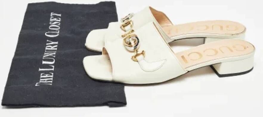 Gucci Vintage Pre-owned Leather sandals White Dames