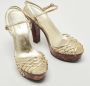 Gucci Vintage Pre-owned Leather sandals Yellow Dames - Thumbnail 4