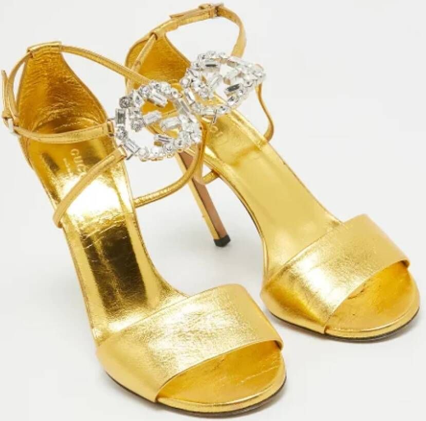 Gucci Vintage Pre-owned Leather sandals Yellow Dames