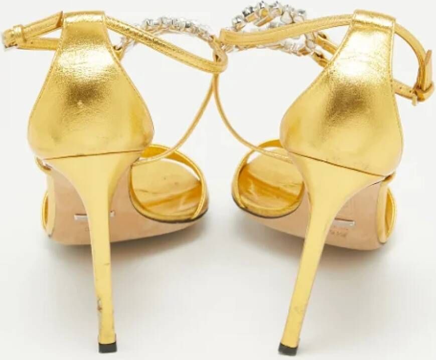 Gucci Vintage Pre-owned Leather sandals Yellow Dames