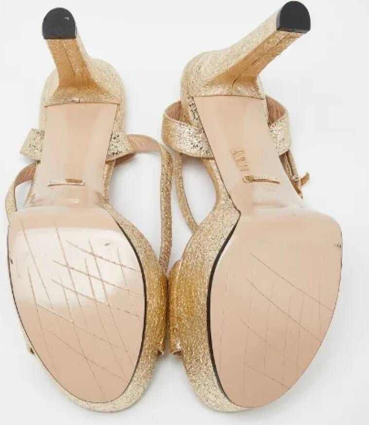 Gucci Vintage Pre-owned Leather sandals Yellow Dames