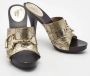 Gucci Vintage Pre-owned Leather sandals Yellow Dames - Thumbnail 4