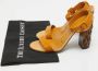 Gucci Vintage Pre-owned Leather sandals Yellow Dames - Thumbnail 8