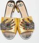 Gucci Vintage Pre-owned Leather sandals Yellow Dames - Thumbnail 3