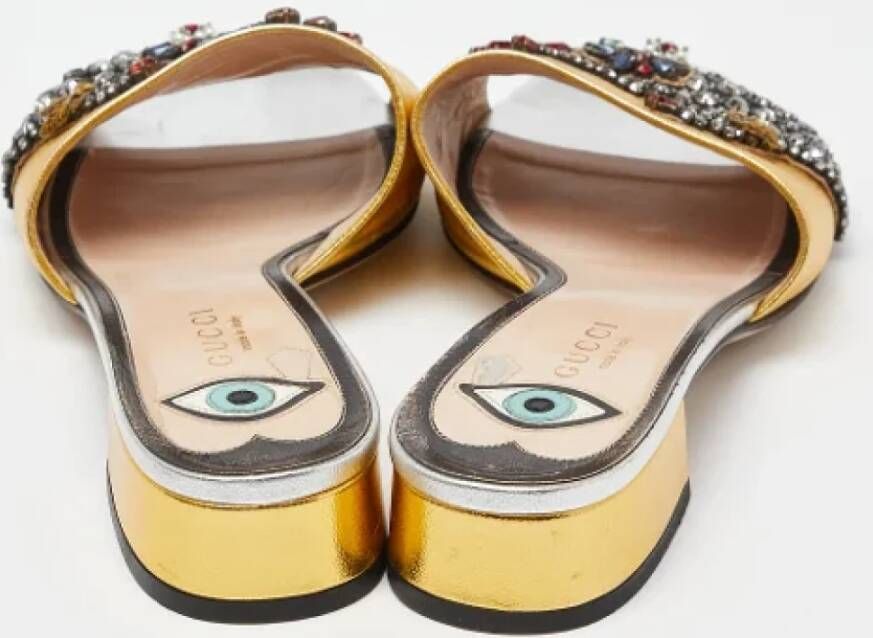 Gucci Vintage Pre-owned Leather sandals Yellow Dames