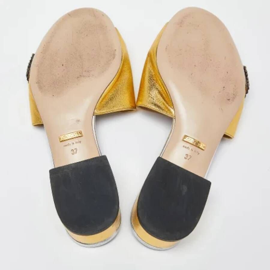 Gucci Vintage Pre-owned Leather sandals Yellow Dames