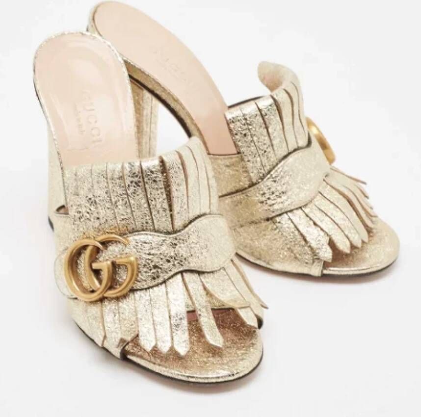 Gucci Vintage Pre-owned Leather sandals Yellow Dames