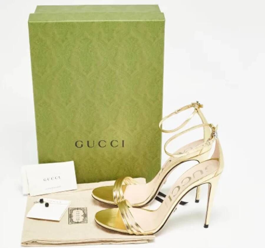 Gucci Vintage Pre-owned Leather sandals Yellow Dames