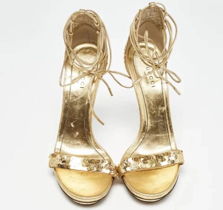 Gucci Vintage Pre-owned Leather sandals Yellow Dames