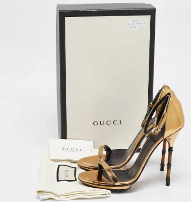 Gucci Vintage Pre-owned Leather sandals Yellow Dames