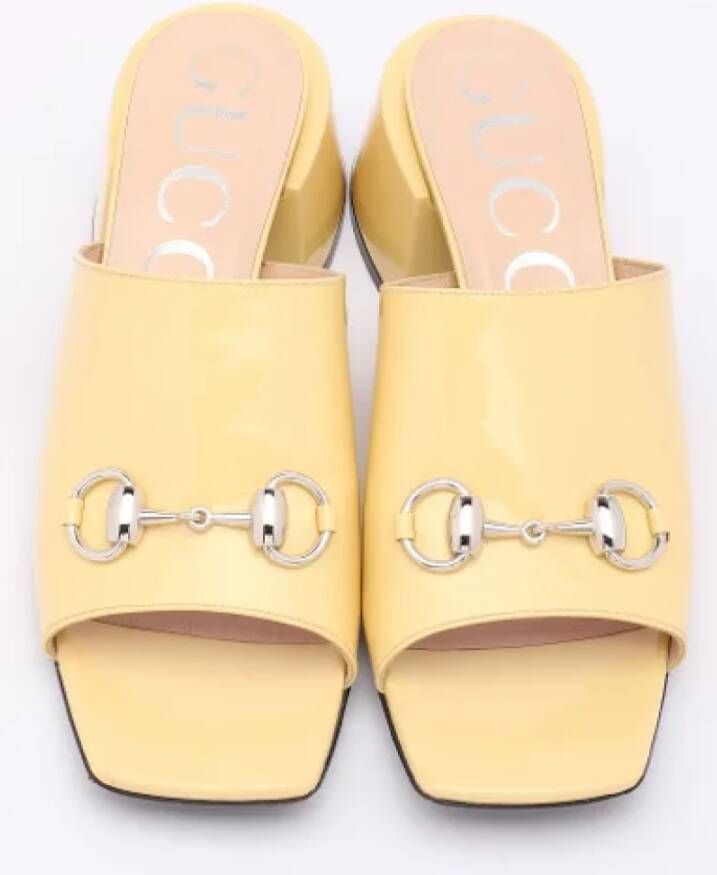 Gucci Vintage Pre-owned Leather sandals Yellow Dames