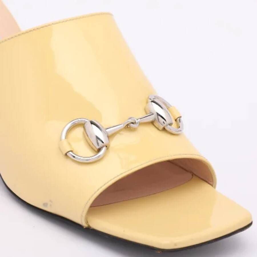 Gucci Vintage Pre-owned Leather sandals Yellow Dames