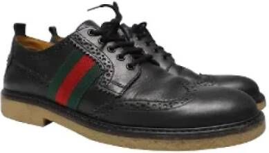 Gucci Vintage Pre-owned Leather sneakers Black Dames