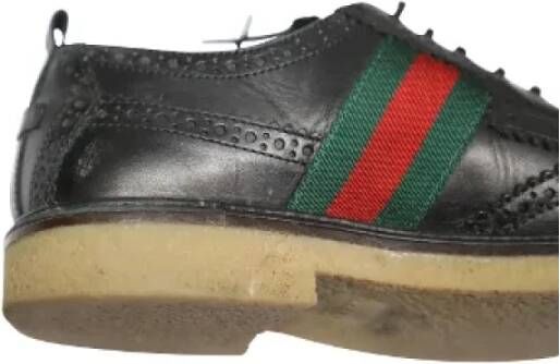 Gucci Vintage Pre-owned Leather sneakers Black Dames