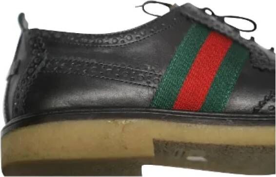 Gucci Vintage Pre-owned Leather sneakers Black Dames