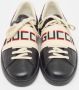 Gucci Vintage Pre-owned Leather sneakers Black Heren - Thumbnail 3